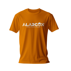 Camiseta Naranja Unisex Alargón Construcciones